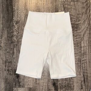White Women's High-Waisted Shorts